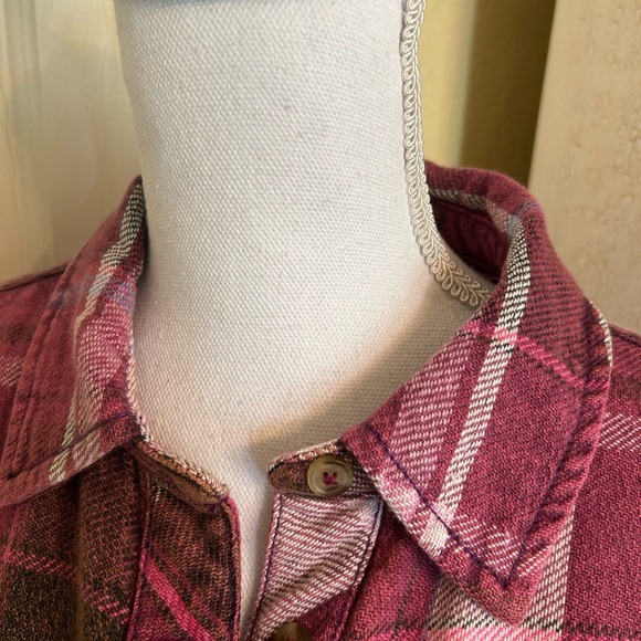 We the Free Vintage Crush Flannel Short Sleeve Top - Picture 4 of 13